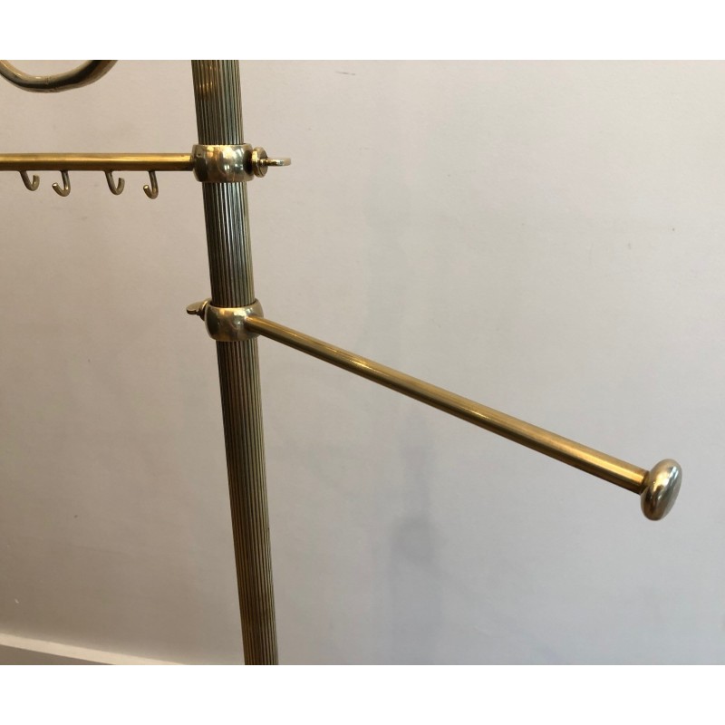 Vintage brass towel rack, France 1940