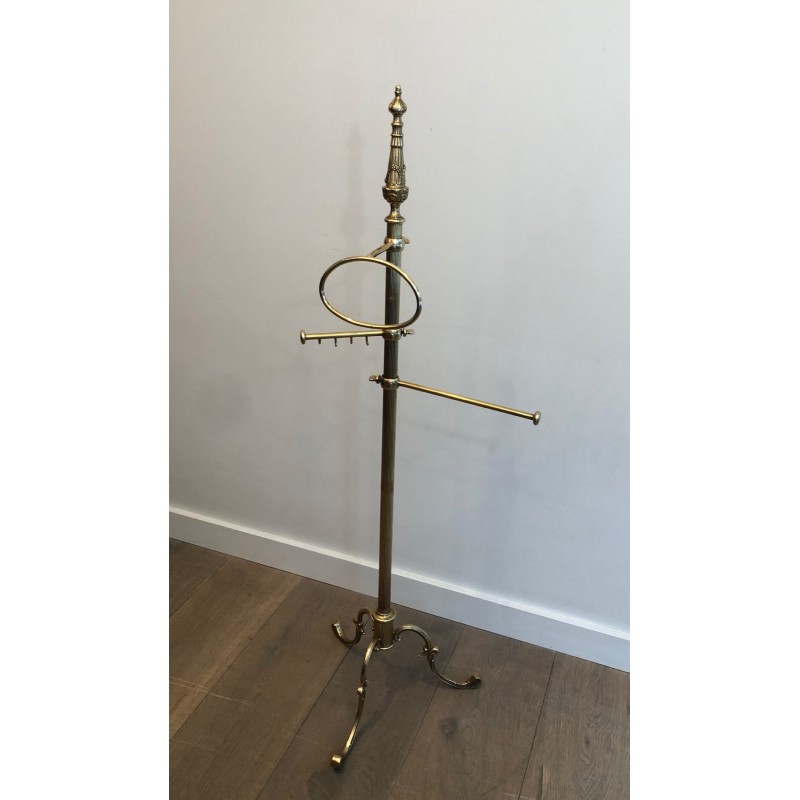 Vintage brass towel rack, France 1940