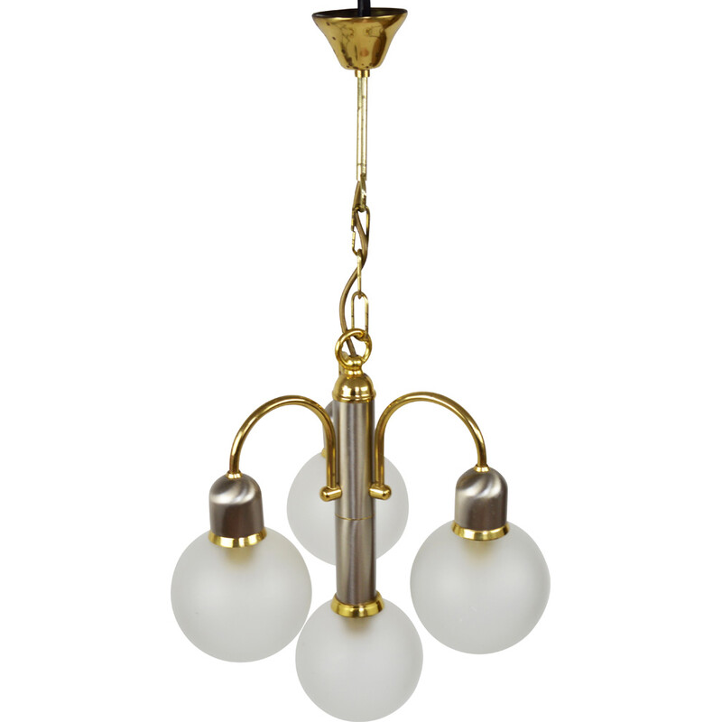 Vintage chandelier with 4 light points, 1980