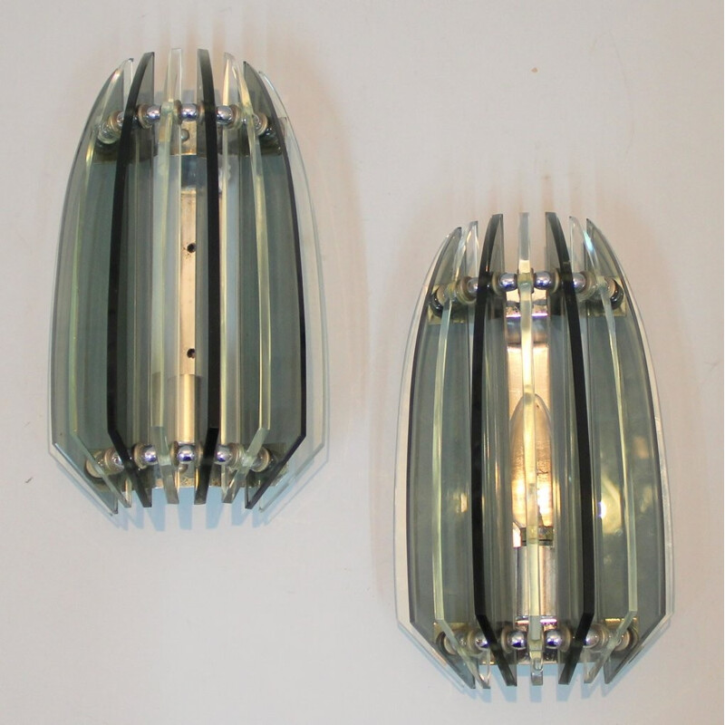 Pair of Veca wall lamps - 1970s