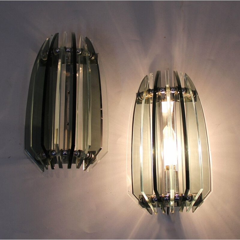 Pair of Veca wall lamps - 1970s