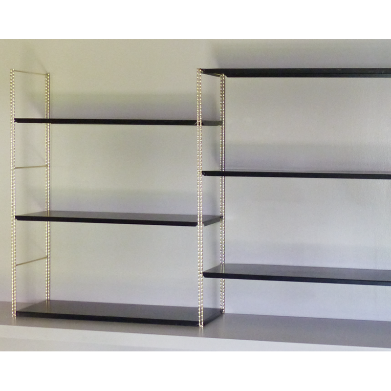 Gilded metal and modular shelves - 1960s