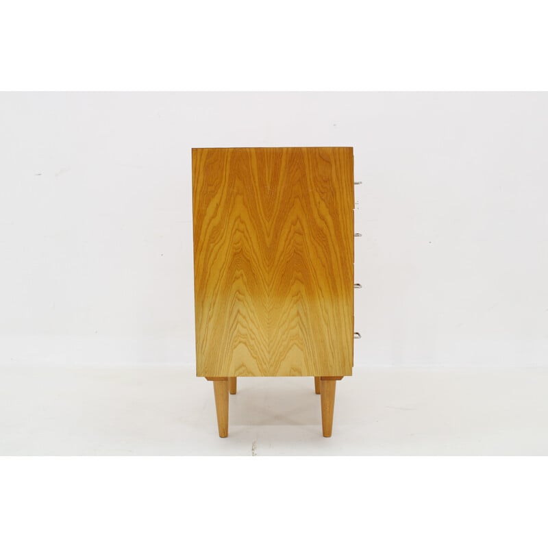 Vintage maple chest of drawers, Czechoslovakia 1960