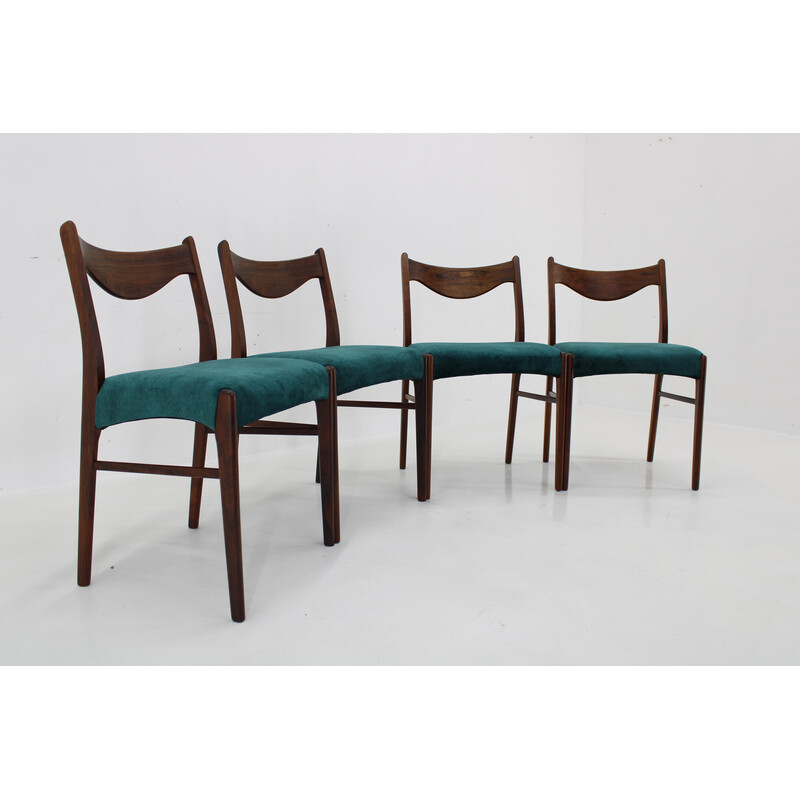 Conjunto de 4 cadeiras de jantar vintage de Arne Wahl Iversen para Glyngøre Stolefabrik, Dinamarca 1960