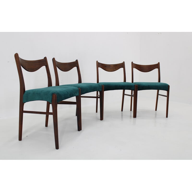 Set of 4 vintage dining chairs by Arne Wahl Iversen for Glyngøre Stolefabrik, Denmark 1960