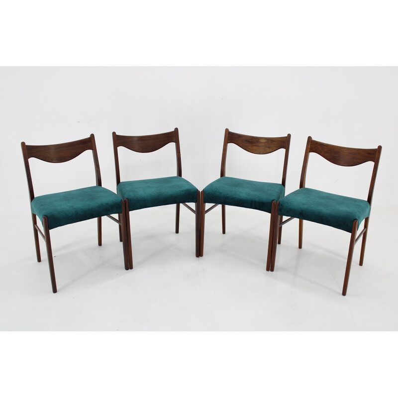 Conjunto de 4 cadeiras de jantar vintage de Arne Wahl Iversen para Glyngøre Stolefabrik, Dinamarca 1960