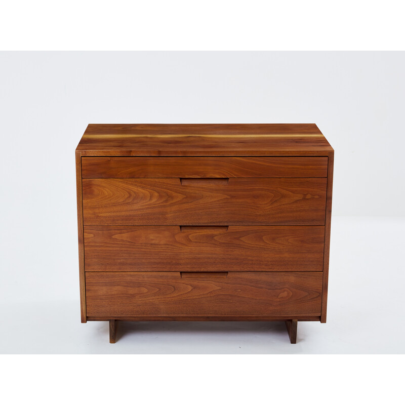 Vintage American black walnut chest of drawers by George Nakashima, 1955