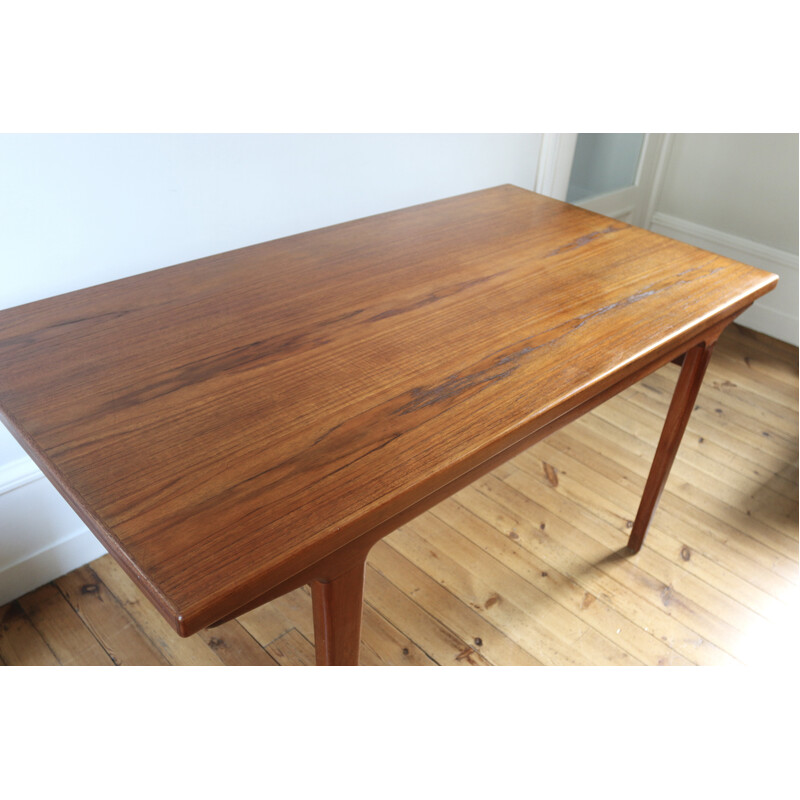 Table vintage en teck avec rallonge, 1960