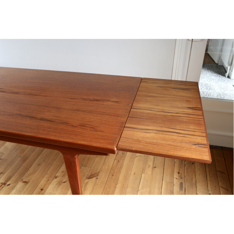 Vintage teak table with extension, 1960