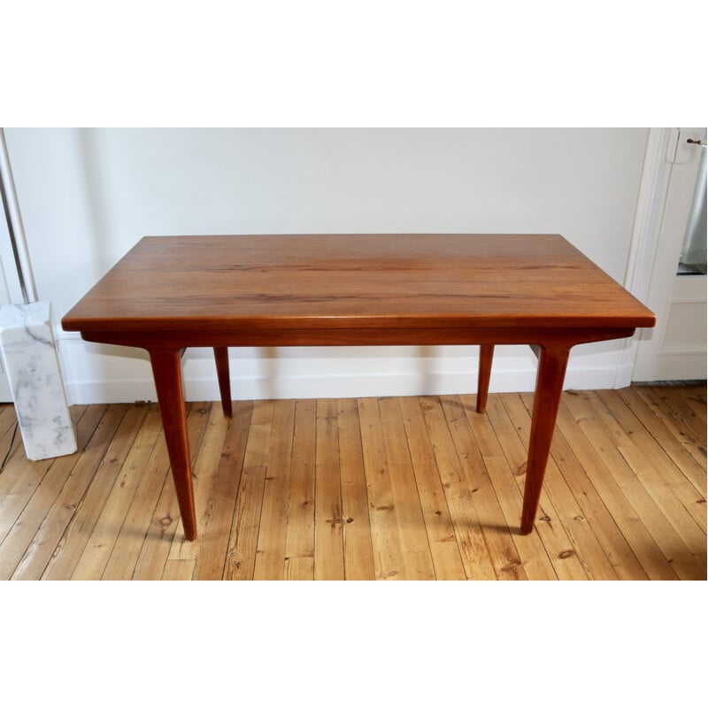 Vintage teak table with extension, 1960