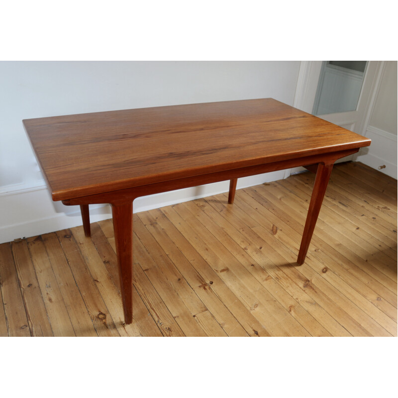 Vintage teak table with extension, 1960