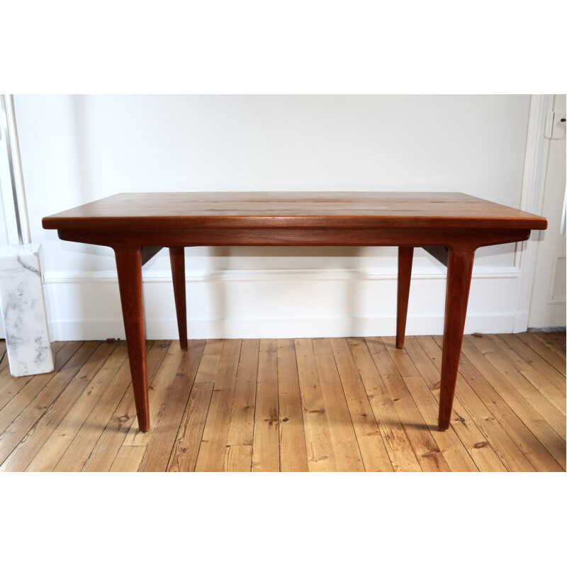 Vintage teak table with extension, 1960