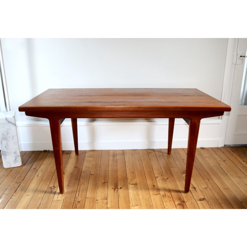 Vintage teak table with extension, 1960