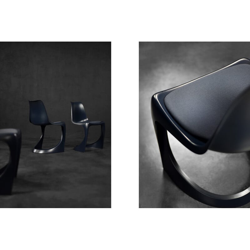 Conjunto de 4 cadeiras vintage modelo 290 em poliamida reforçada com fibra de vidro por Steen Østergaard para Nielaus, 2010