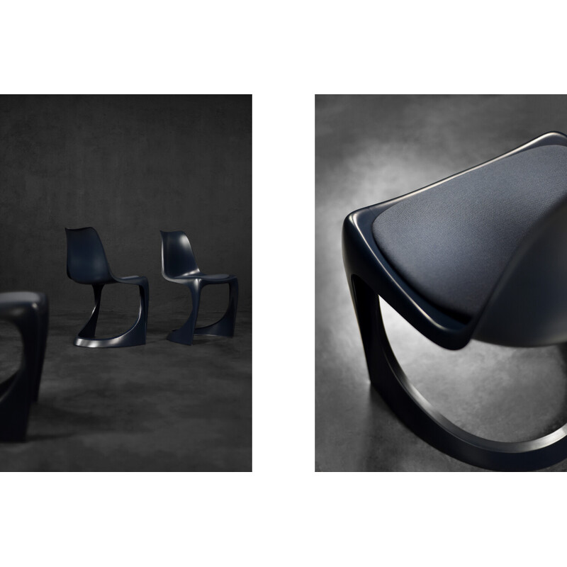 Set of 4 vintage model 290 chairs in fiberglass-reinforced polyamide by Steen Østergaard for Nielaus, 2010