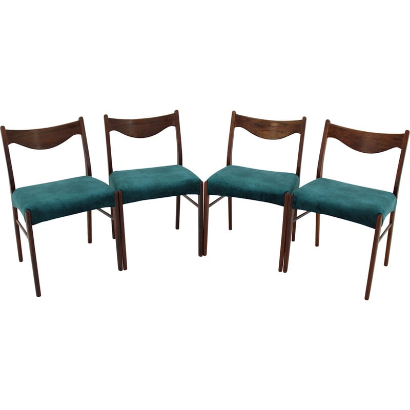 Set of 4 vintage dining chairs by Arne Wahl Iversen for Glyngøre Stolefabrik, Denmark 1960