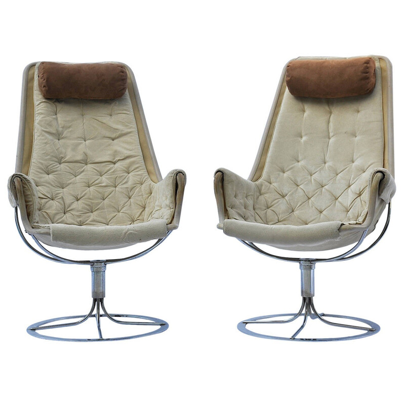 Paire de fauteuils "Jetson Swivel", Bruno MATHSSON - années 60