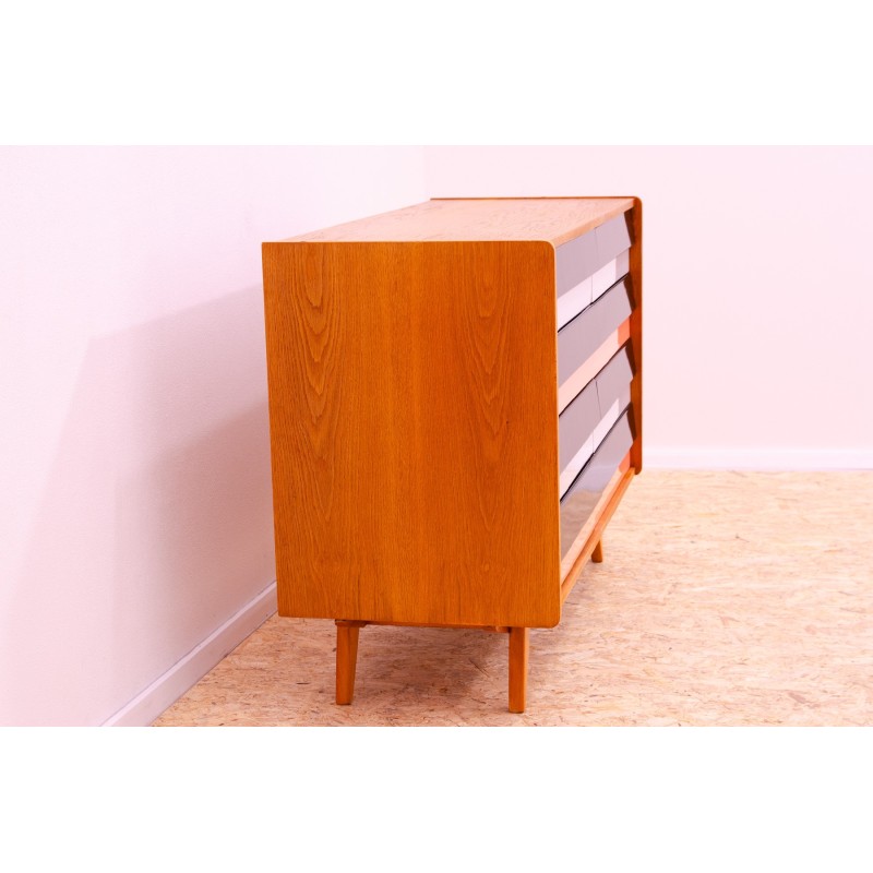 Vintage U-458 chest of drawers in beech wood and plywood by Jiri Jiroutek for Interier Praha, Czechoslovakia 1960