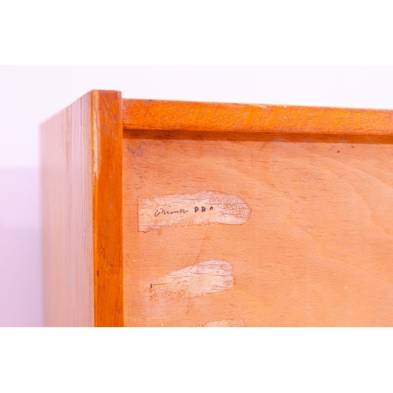 Vintage U-458 chest of drawers in beech wood and plywood by Jiri Jiroutek for Interier Praha, Czechoslovakia 1960