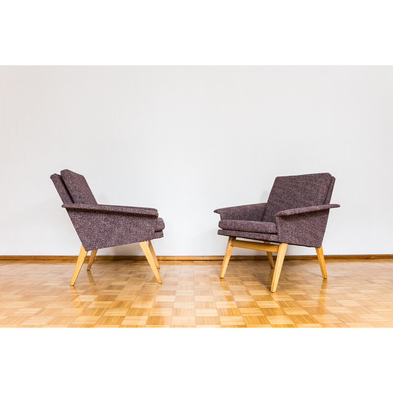 Paar vintage fauteuils, Tsjecho-Slowakije 1960