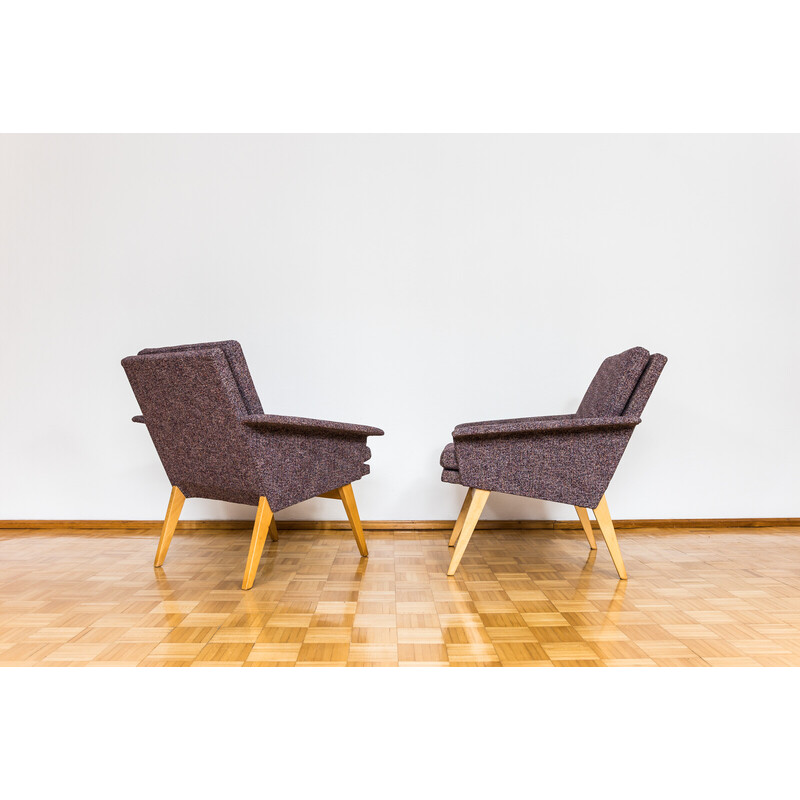 Pair of vintage armchairs, Czechoslovakia 1960