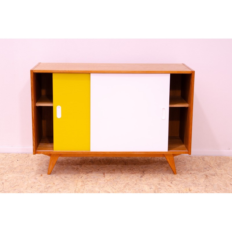 Vintage sideboard model U-452 in beech wood and plywood by Jiří Jiroutek, Czechoslovakia 1960