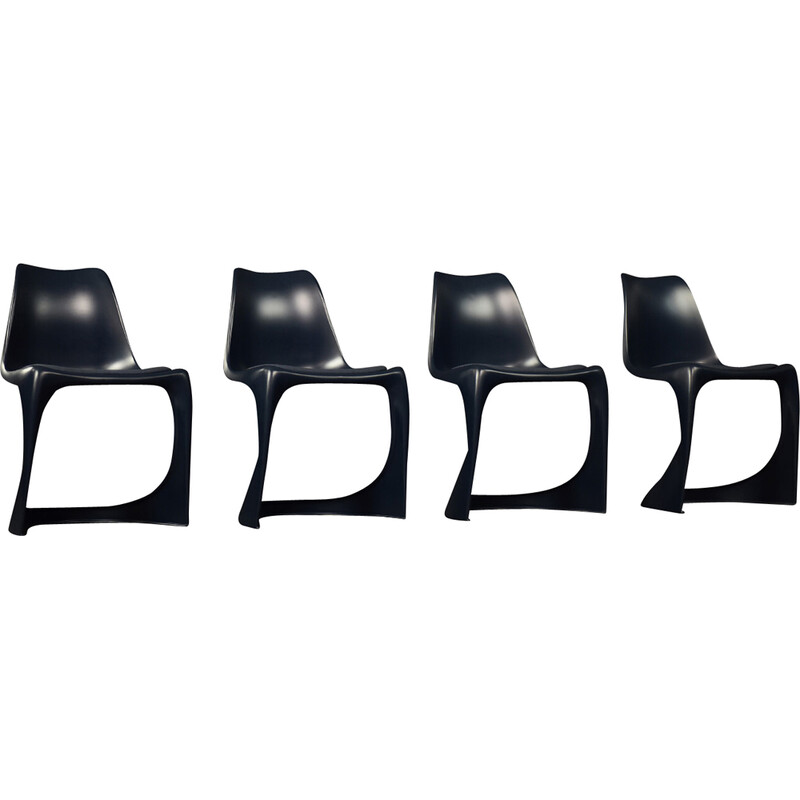 Set of 4 vintage model 290 chairs in fiberglass-reinforced polyamide by Steen Østergaard for Nielaus, 2010