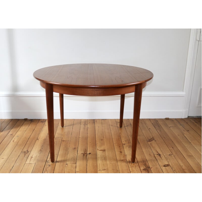 Vintage teak table with 2 extensions by Hovmand Olsen for Mse Mobler, 1960