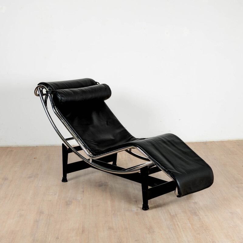 LC4" chaise longue vintage de Pierre Jeanneret e Charlotte Perriand para Cassina, 1920
