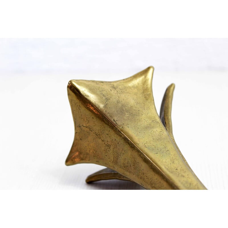 Bougeoir vintage en bronze, 1960