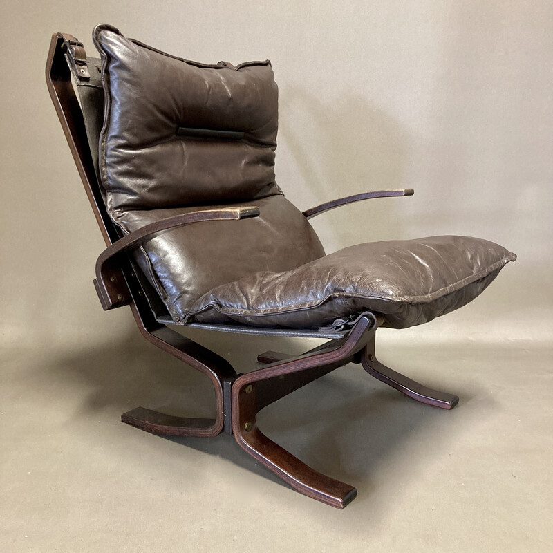 Vintage-Sessel aus Leder, 1950