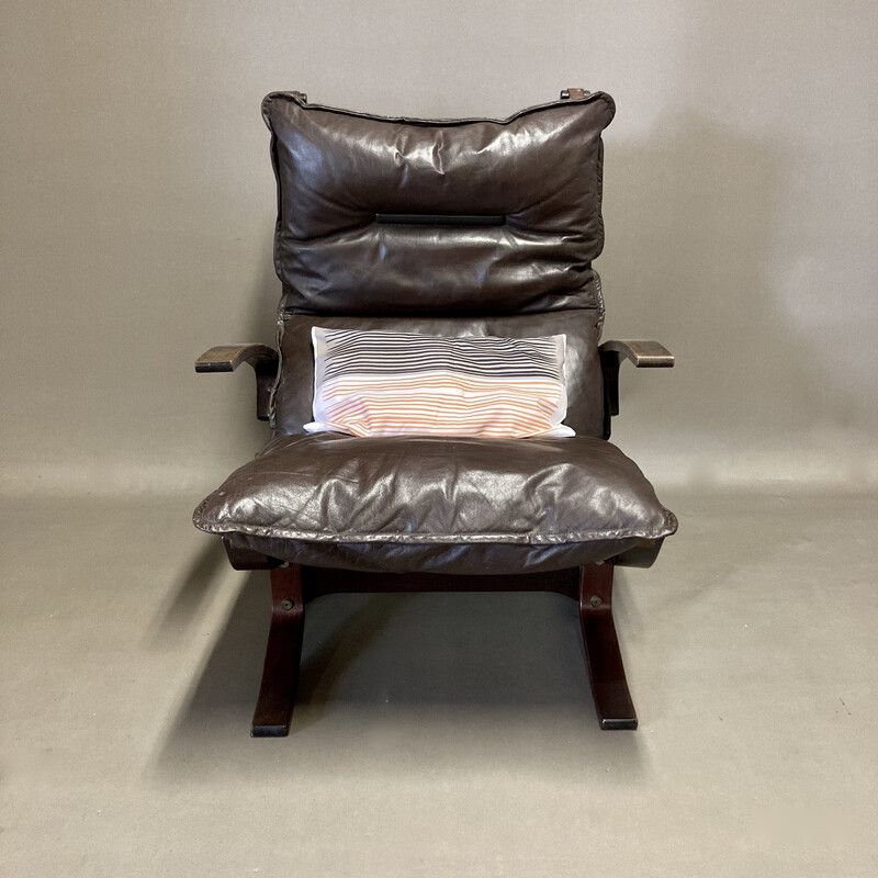 Vintage leather armchair, 1950