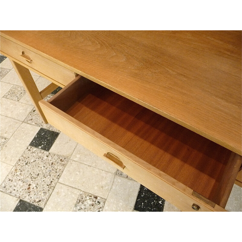 Vintage oak Flip-Top desk by Jens Quistgaard for Løvig, Denmark 1960