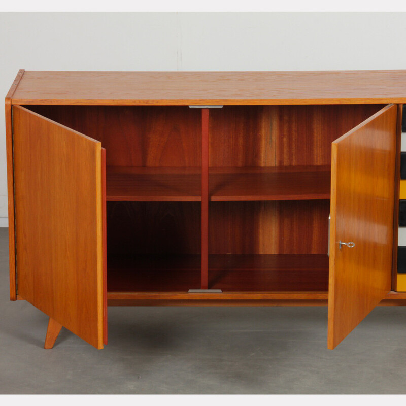 Vintage sideboard model U-460 in oak by Jiri Jiroutek for Interier Praha, Czechoslovakia 1960