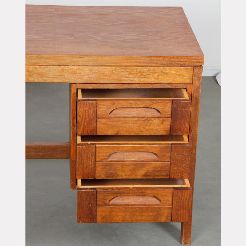 Bureau vintage en bois, Tchécoslovaquie 1970