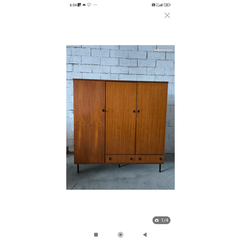 Vintage teak wardrobe