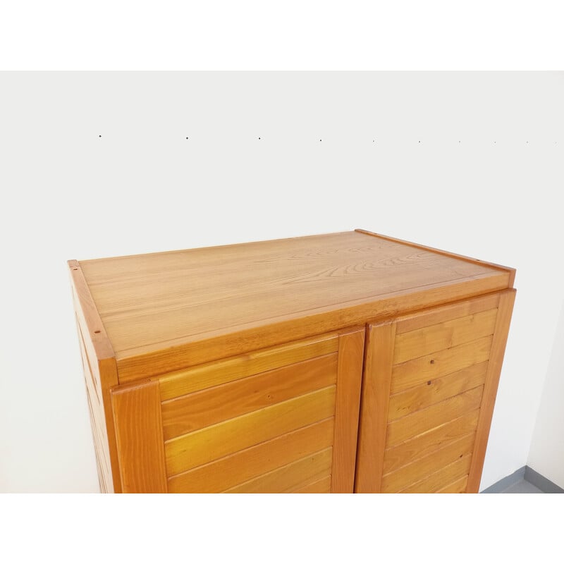 Vintage ash wood dressing cabinet for La Station de Montagne Les Arcs, 1970