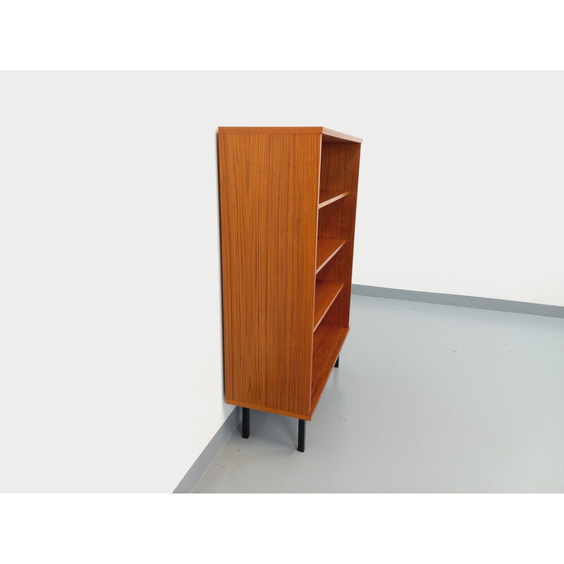 Vintage modular bookshelf in teak and metal, 1960