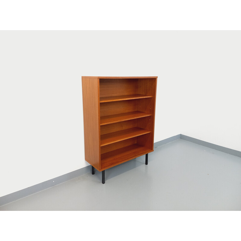 Vintage modular bookshelf in teak and metal, 1960