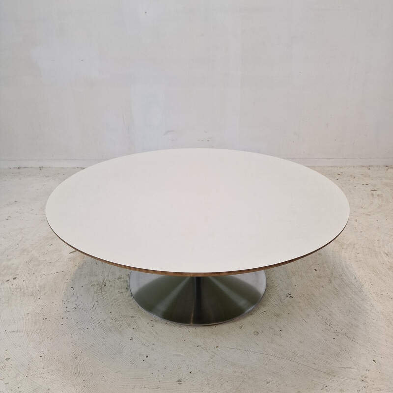 Vintage "Circle" coffee table in wood veneer by Pierre Paulin for Artifort, 1960