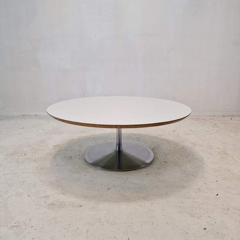 Table basse vintage "Circle" en placage de bois par Pierre Paulin pour Artifort, 1960