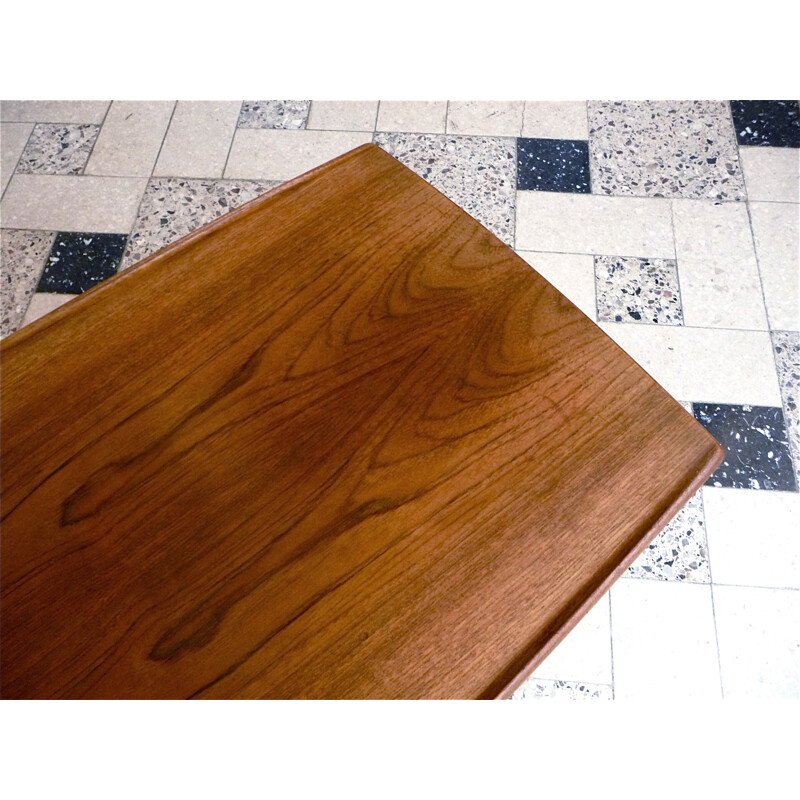 Danish teak coffee table with boat-shaped - 1960s