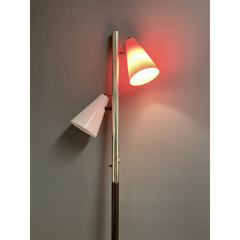 Vintage American metal floor lamp, 1950