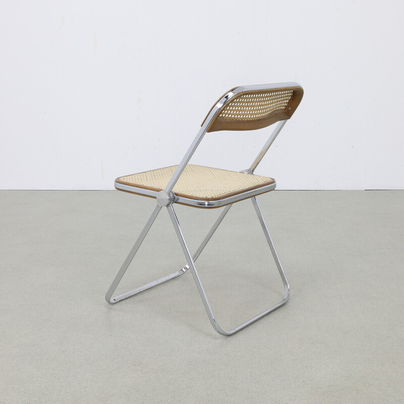 Vintage "Plia" folding cane chair by Giancarlo Piretti for Castelli, 1960