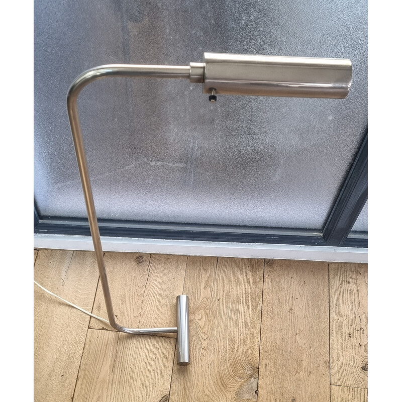 Vintage nickel-plated brass reading light by Christian Liaigre, 1970
