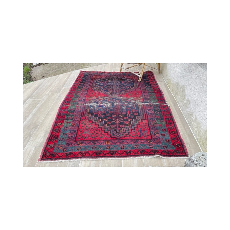 Vintage wollen "levensboom" tapijt