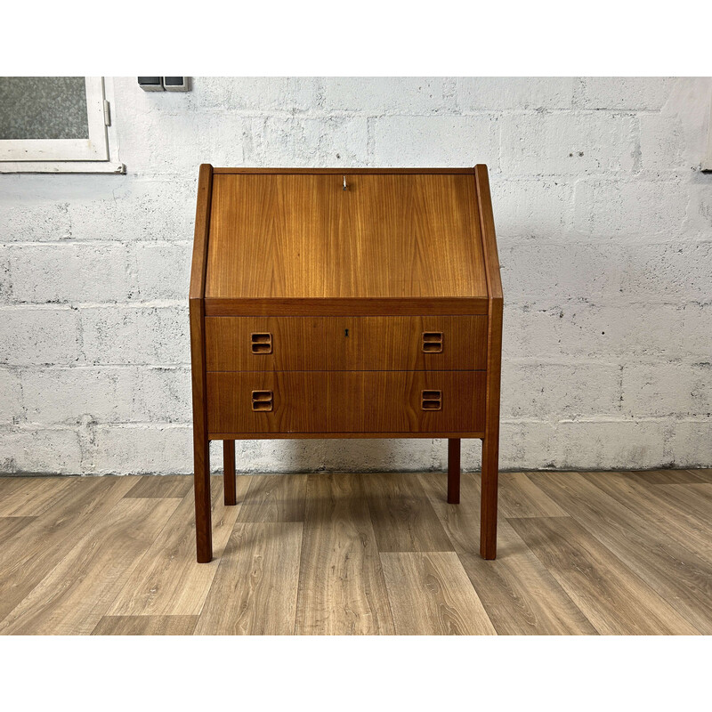 Vintage teak secretary desk, Denmark 1960