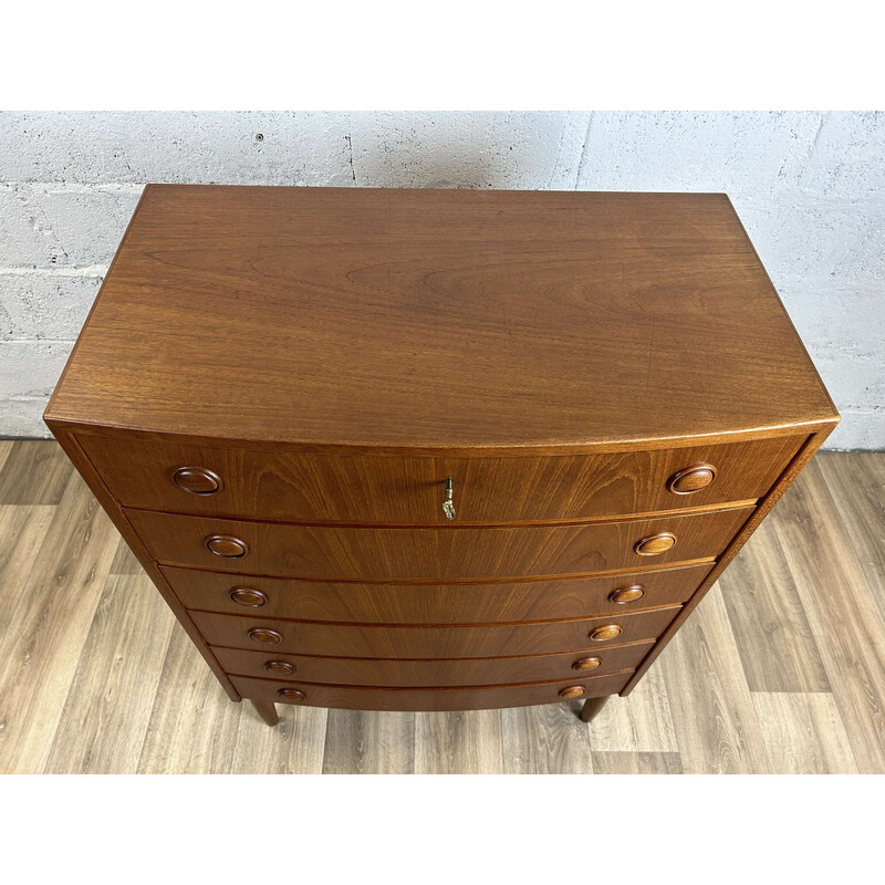 Vintage teak chest of drawers with 6 drawers by Kai Kristiansen, Denmark 1960