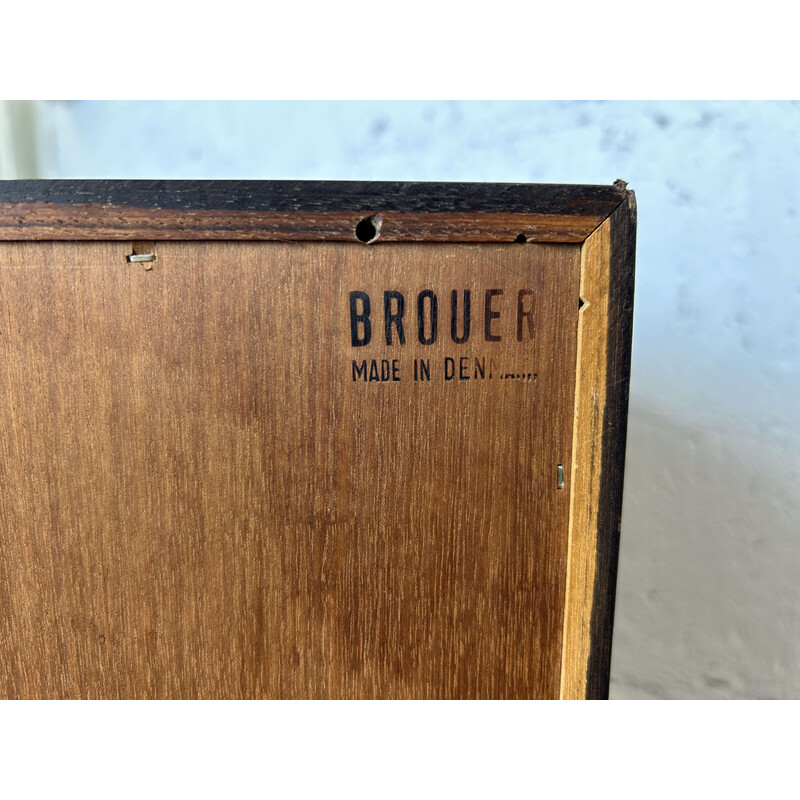Vintage rosewood sideboard by Brouer, Denmark 1960