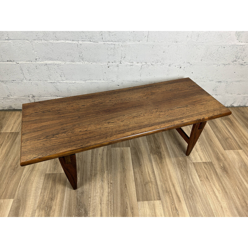 Table basse vintage en palissandre de Rio, 1960